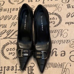 Black Buckle Pumps